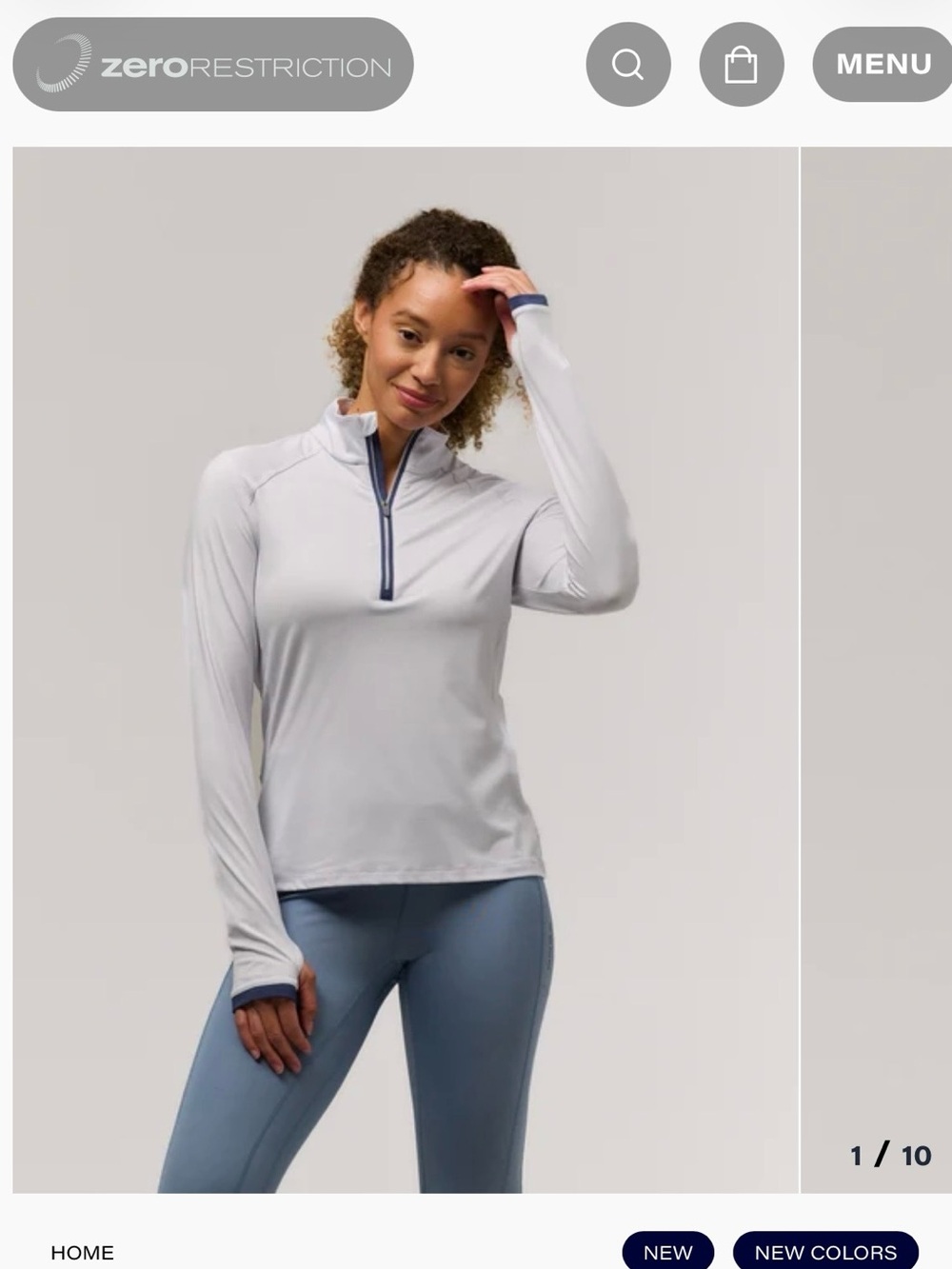 Zero Restriction women’s Mel 1/4 Zip Pullover XS NWT $172